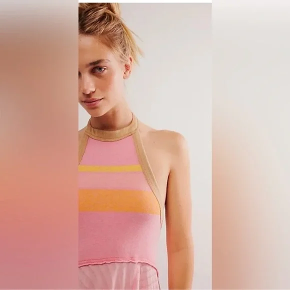 NWOT Free People Surf's Up Maxi Dress in Flamingo Pink Small & XS - Picture 2 of 9